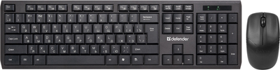 Комплект Defender Wireless Harvard C-945,Black (клавиатура+мышь)