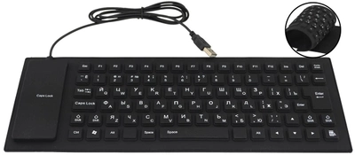 Гибкая силиконовая клавиатура USB UKC Flexible Keyboard X3 от USB черная