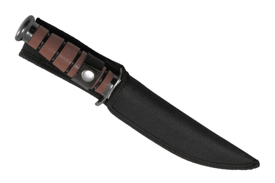 Нож охотничий финка тактический с удобной рукоятью в чехле 9804 C