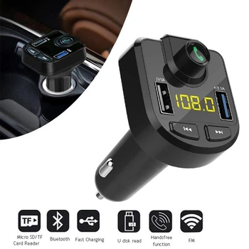 ФМ трансмиттер для авто Car Kit MOD.M9B Черный, fm модулятор в машину с 2 USB+TF (1009169-Black)