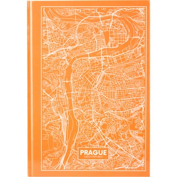 Книга записна Axent Maps Prague А4 в твердій обкладинці 96 аркушів в клітинку Пе (8422-542-A)