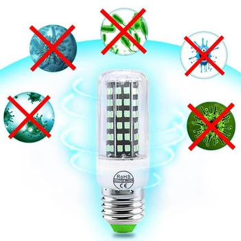 Бактерицидная кварцевая LED лампа Ultraviolet E27/15 Watt Glass