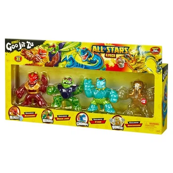 Набор из 4-х фигурок тянучек Гуджитсу Heroes of Goo JIT Zu All Stars - Blazagon, Rock Jaw, Tyro, Smashadon