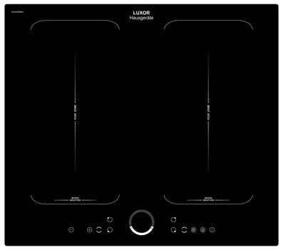 Индукционная варочная поверхность Luxor RI 622 B Navi + новые квадратные конфорки Free Space, черный