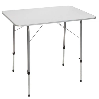 Стіл складаний Bo-Camp Adjustable Height 80x60 см, сталевий каркас, до 50 кг, Grey (1405505)