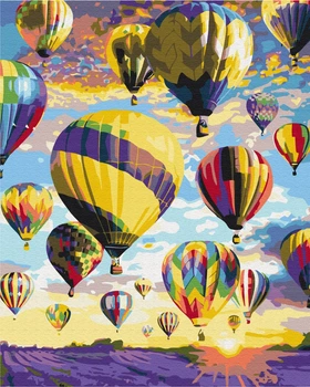 Картина по номерам 40×50 см. Воздушные шары. Мечты в небе. Brushme