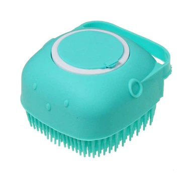 Силіконова масажна мочалка Silicone Massage Bath Brush Бірюзова