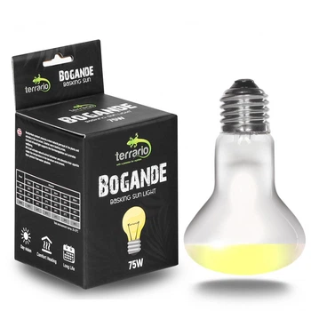 Лампа точкового нагріву Terrario Bogande Basking Sun Light 75w з UVA-променями для рептилій і тераріумів