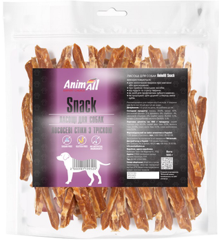 Лакомство AnimAll Snack лососевые стики с треской для собак 500 г (2000981199524)