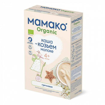 Дитяча каша MAMAKO гречана на козячому молоці +4 міс. 200 г (1105542)