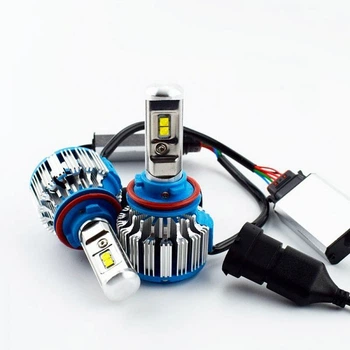 Комплект LED ламп TurboLed T1 H11 6000K 50W 12/24v CanBus с активным охлаждением