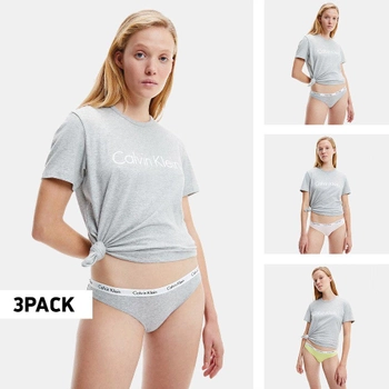 Трусики-слип Calvin Klein Underwear Bikini QD3588E-13X 3 шт Coral Cor/Cyber Green/Grey