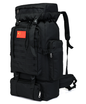 Тактический туристический городской рюкзак с системой M.O.L.L.E на 70л TacticBag XS-1725-1 Черный
