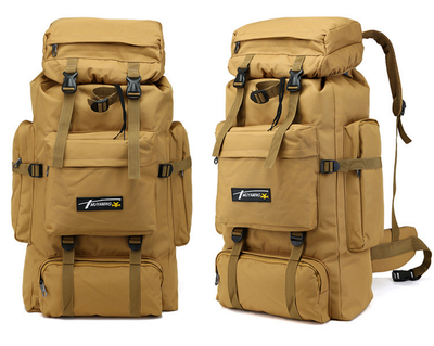 Тактический туристический городской рюкзак с системой M.O.L.L.E на 70л TacticBag XS-1707 Кайот