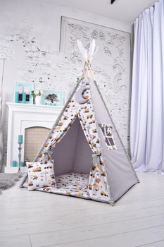 Палатка-Вигвам WIGWAMHOME Строительная техника 110х110х180см серая