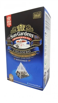 Чай черный и зеленый Sun Gardens Colombo с бергамотом 20 пирамидок