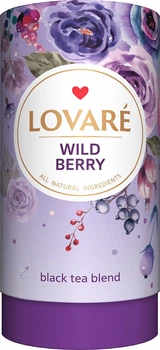 Lovare чай чорний листовий Wild Berries з ягодами вишні, шипшини, горобини 80 грамів в подарунковій упаковці