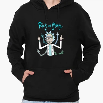 Худі чоловічий Рік Санчез Рік і Морті (Rick Sanchez Rick and Morty) (9225-2948-4) Чорний XL
