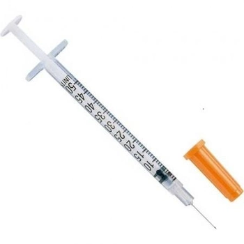 Шприц инсулиновый одноразовый MEDICARE с интегрированной иглой U-50