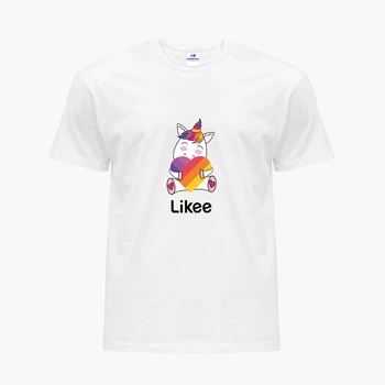 Дитяча футболка Лайк Єдиноріг (Likee Unicorn) (9224-1037) 158-164 см Бавовна Білий