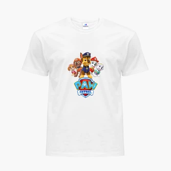 Детская футболка Щенячий патруль (PAW Patrol) (9224-1608) 146-152 см Хлопок Белый