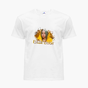 Детская футболка Билли Айлиш (Billie Eilish) (9224-1215) 134-140 см Хлопок Белый