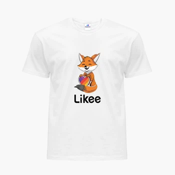 Дитяча футболка Лайк Лиса (Likee Fox) (9224-1033) 110-116 см Бавовна Білий