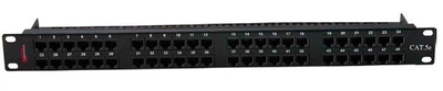 Патч-панель сетевая Premium Line 48 портов UTP, 1U, кат.5Е, Dual Type IDC, черный 175144812