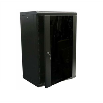 Шафа настінна Hypernet 18U 19 600x600 (Ш*Г) розбірна чорна WMNC66-18U-FLAT-BLACK