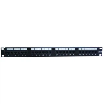 Патч-панель мережева Premium Line 24 порти UTP, 1U, кат.6, Dual Type IDC, чорний 176122412