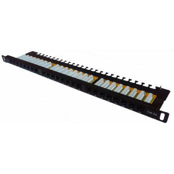 Сетевая патч-панель Hypernet 19", 24 порта, 0.5U, cat.5e, UTP, PP-UTP24-WMR-05U