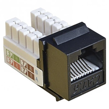 Модуль EPNew RJ45, Keystone, UTP, cat.6, 110, W - 16.6 мм, 6KTVM-U0BK