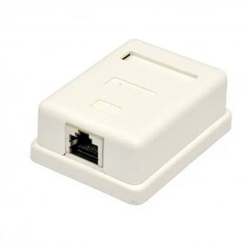 Сетевая розетка EPNew наружная 1хRJ45 , cat.6, STP, 6BX-S1WHA6
