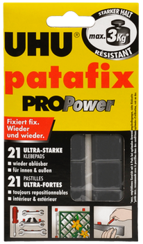 Клеящие подушечки UHU Tac Patafix PROPower сверхпрочные для временного крепления - 21 шт.