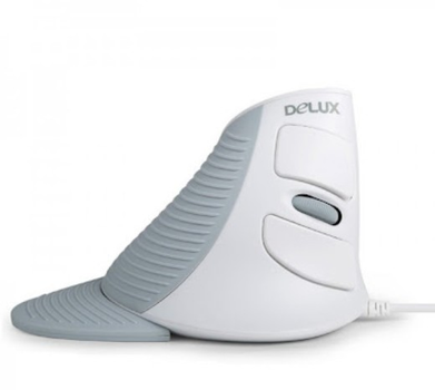 Вертикальная проводная USB мышь Delux M618 White