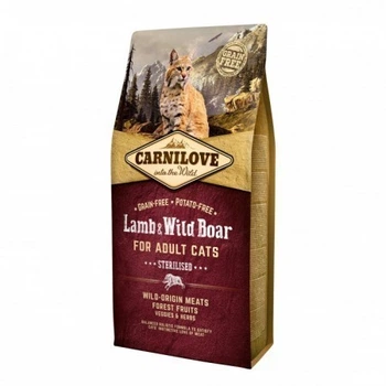 Сухий корм Carnilove Cat Lamb & Wild Boar Sterilised для стерилізованих кішок 2 кг (8595602512317)