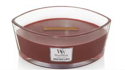 Ароматическая свеча Woodwick Ellipse Smoked Walnut & Maple с ароматом копченого ореха и клена 453 г