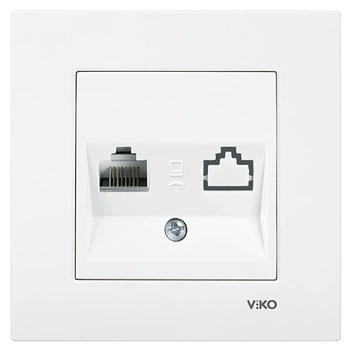Розетка компьютерная Viko Karre RJ 45 белая