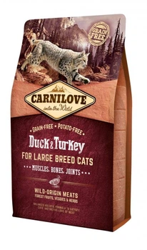 Сухой корм Carnilove Cat Duck & Turkey Large Breed для взрослых кошек крупных пород 6 кг (8595602512751)