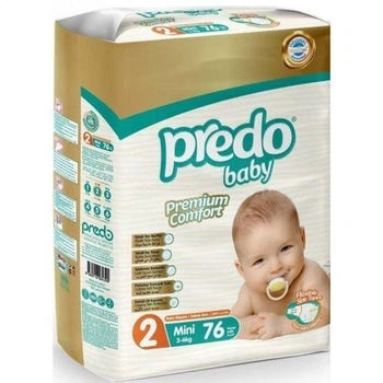 Подгузники Predo Baby Diaper Jumbo Mini Size 2 3-6 кг 76 шт.