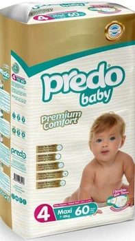 Подгузники Predo Baby Diaper Jumbo Maxi Size 4 7-18 кг 60 шт.