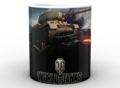Чашка з принтом World of Tanks Світ танків постер WT.02.075 Кружка керамічна 0,33