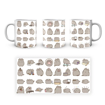 Чашка с принтом Pusheen Пушин Много котов РС.02.377 Кружка керамическая 0,33