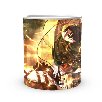 Кухоль Атака Титанов Attack on Titan іскри кераміка, білого кольору 330мл