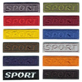 Нашивки для ремонту одягу Embroidery SPORT 50x13 кольорові 12 шт (68822)