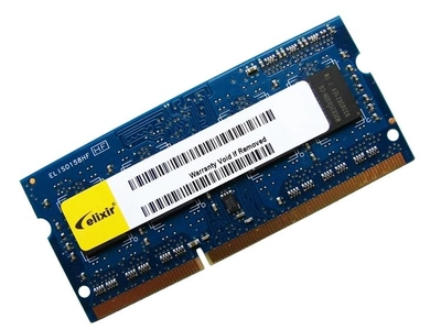 БУ Оперативная память 2 ГБ, DDR3, для ноутбуков, Elixir (1333 МГц, 1.5 В, CL9, M2S2G64CB88G5N-CG)