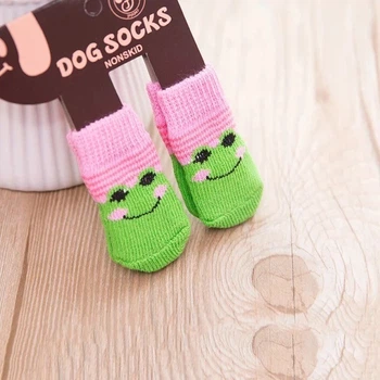 Носки с антискольжением для собак хлопок Frog Size S