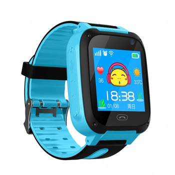 Смарт-часы KID Watch GPS KID-01 Детские умные часы с влагозащитой IP67 Синие
