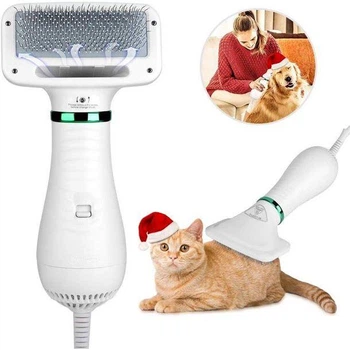 Фен для собак та котів щітка PET Grooming Dryer Гребінець для вовни та грумінгу тварин 2В1 LLD-75
