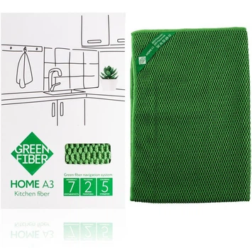 Полотенце GreenWay Green Fiber HOME А3, Файбер для кухни, зеленый (08050)